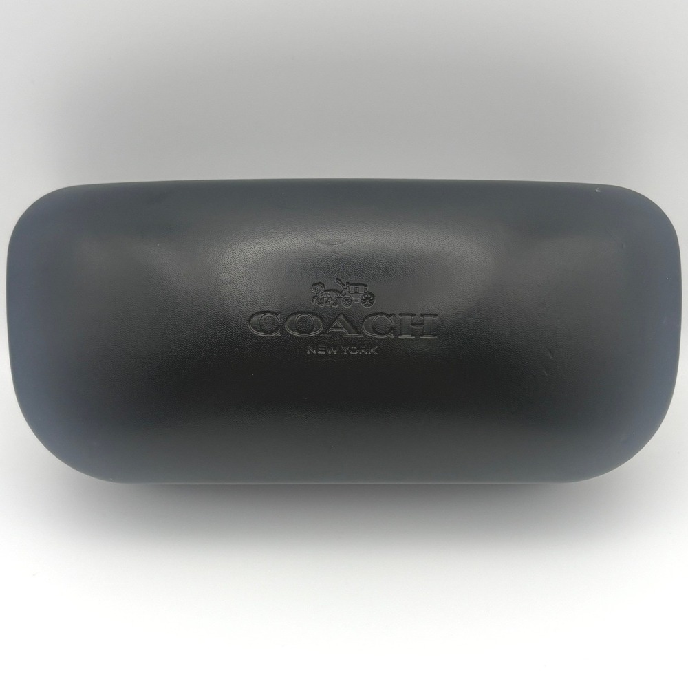 Coach New York Black Hard Shell Sunglasses Eyeglasses Case Logo Clamshell